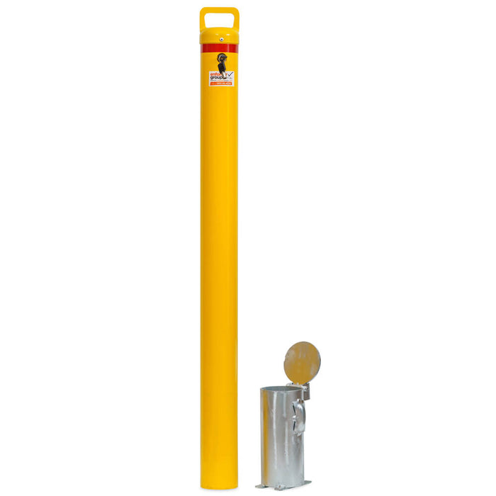 140mm Lockable Bollard With Handle - KeyLock