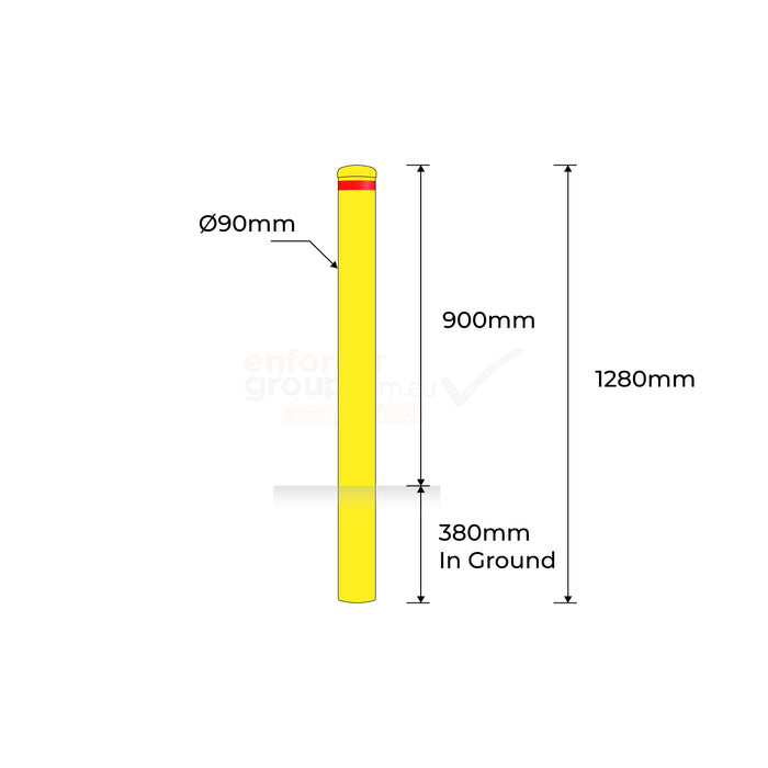 90mm In-Ground Bollard